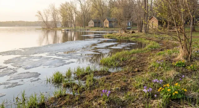 Spring in Perham, Minnesota — Trails, wildflowers, and the lakes thawing after winter.