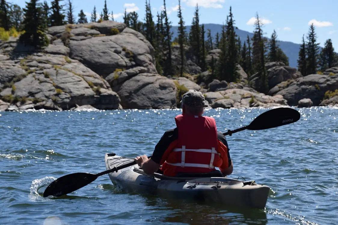 Kayaking on a Perham area lake