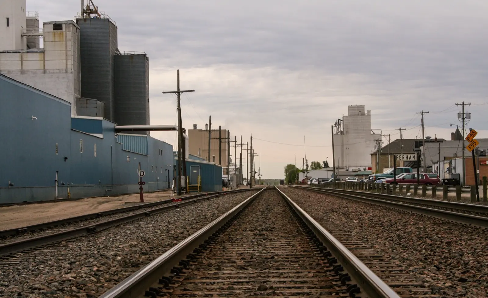 Historic Northern Pacific Railroad scene in Perham