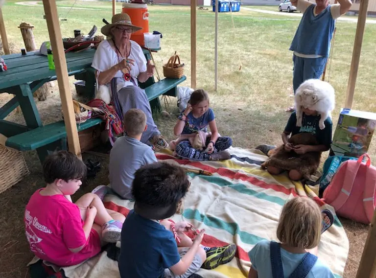Historic pioneer buildings at the Perham museum village